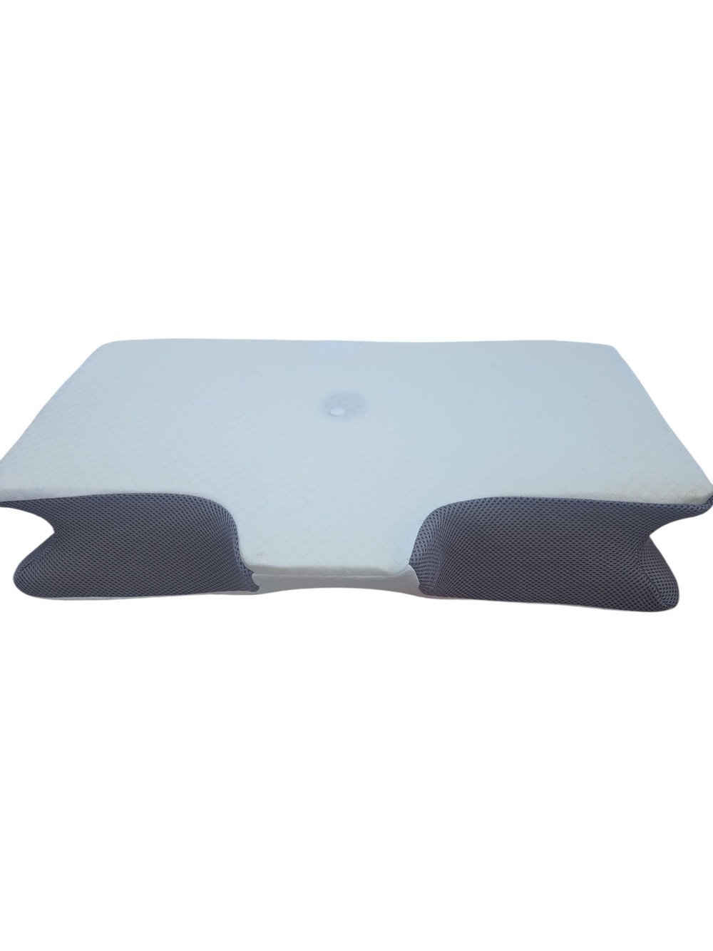 NwOt Memory Foam Contour Tablet Support Pillow White and Gray Headaches Snoring